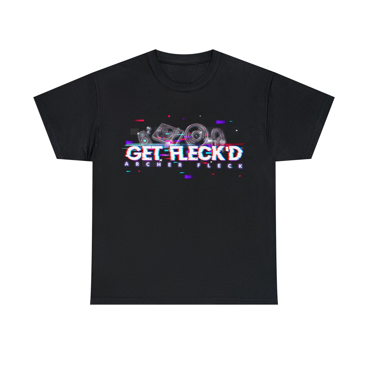 Get Fleck'd Music Unisex T with Back Slogan
