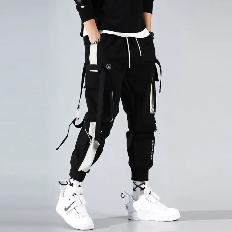 Men Strap Cargo Pants