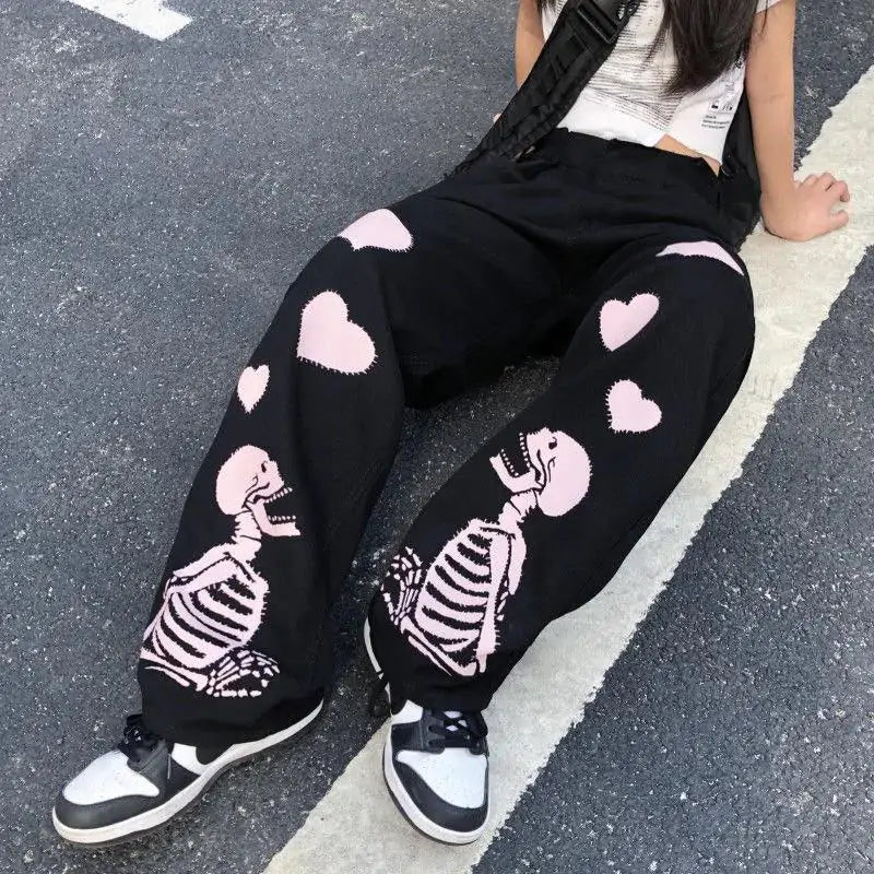 Skull Print Phat Pants