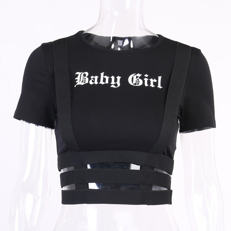 Baby Girl Goth Raver Crop Top