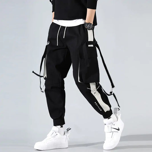 Men Strap Cargo Pants