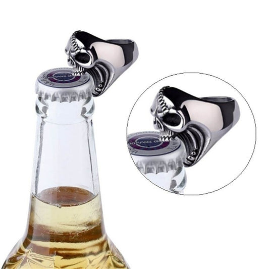 Punk Bottle Opener Skull Ring